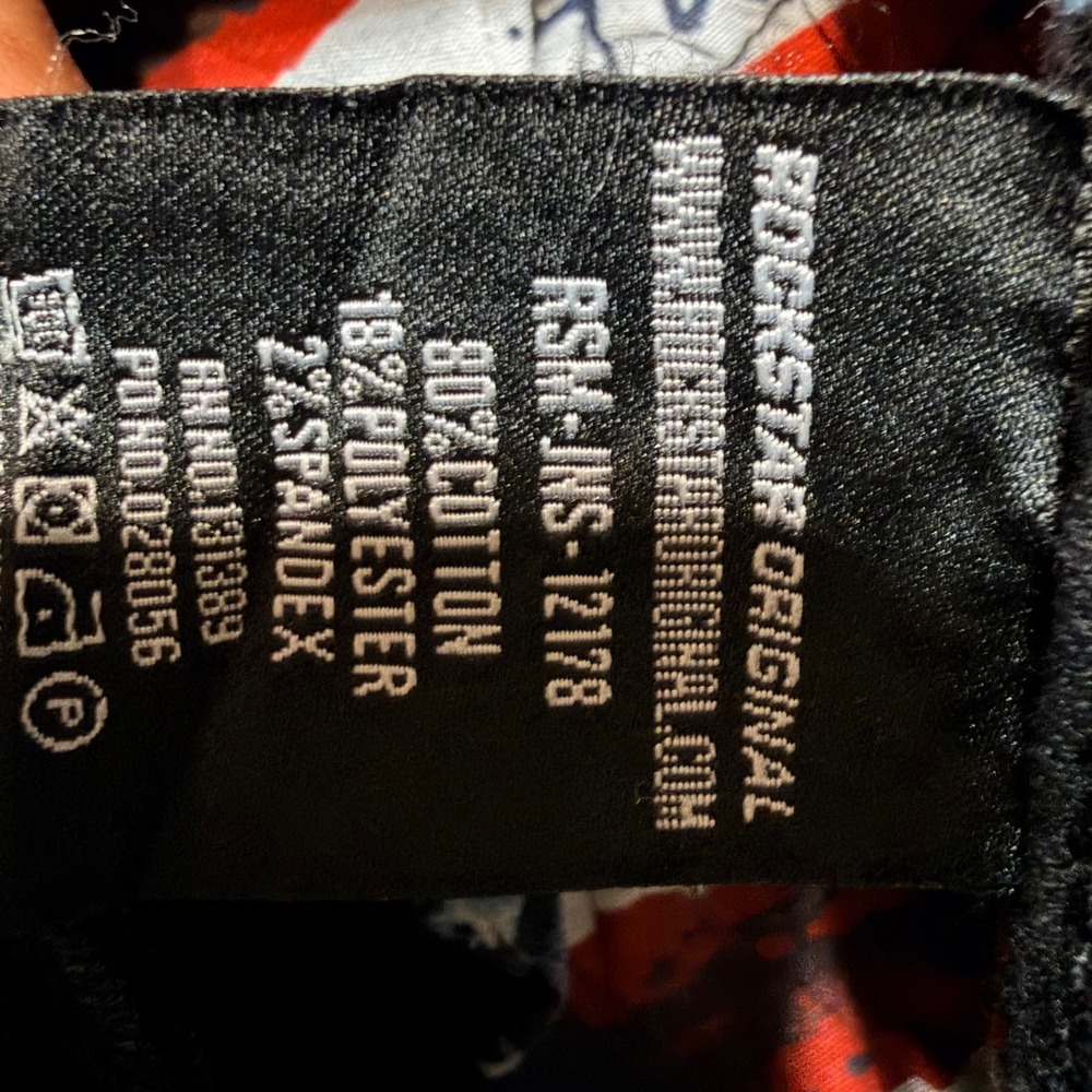 Rockstar Original Dag Black Stacked Flare Jeans Mens 26 RSM-JNS-12178 NWT Slim - Picture 6 of 7